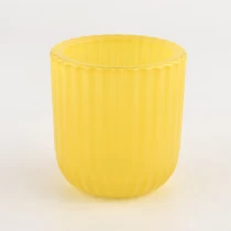 Čína 6oz barevné proužky skleněné prázdné nádoby na svíčku výrobce