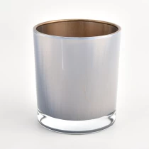 Tsina makintab na kulay glass candle jars 8oz 10oz glass candle container para sa pakyawan Manufacturer