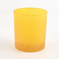 China Sanding decorative glass candle jars manufacturer