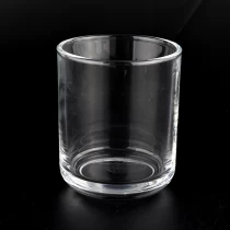 China Luxury 360ml round bottom shape customized deco glass candle jar for wholesale manufacturer