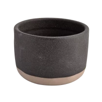 China Natural rough decorative stoneware candle vessel ceramic candle holder manufacturer