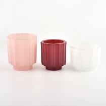 Kiina Ylellinen 8oz 10oz vaaleanpunainen lasikynttilänjalka Sunny Glasswarelta irtotavarana valmistaja