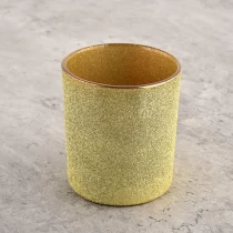 China Venda imperdível frascos de vela de vidro de decoração dourada populares atacado fabricante