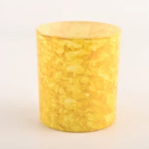Kina Smuk lysestage i gult glas på 8 oz fabrikant