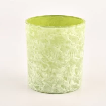 Çin açık yeşil dekoratif cam mum kabı 8oz üretici firma