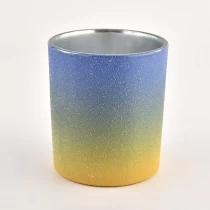 China home decor new ombre style glass candle jar manufacturer