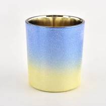 Çin Toptan için 300ml özel degrade renkli cam mum kavanozu üretici firma