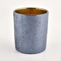 中国 豪华灰色涂层玻璃蜡烛罐 制造商
