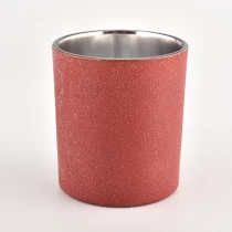 চীন পাইকারি জন্য স্টক 8oz 10oz হীরা লাল প্রভাব গ্লাস মোমবাতি ধারক নির্মাতা