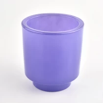 中国 流行设计玻璃蜡烛罐，带阶梯定制彩色玻璃烛台 制造商