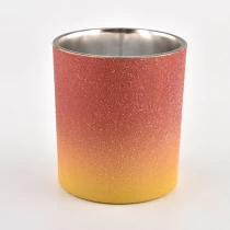 Cina Lapisan pasir warna ombre bejana lilin kaca yang unik pabrikan