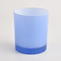 Tsina Classic cylinder straight side 8oz glass candle holders customized color glass candle jars Manufacturer