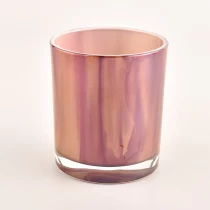 China luxury glossy 8oz glass candle jar manufacturer
