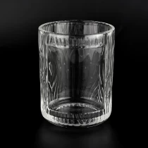 Kina 600ml stearinlysglass i preget glass Private Label lysestake i glass produsent