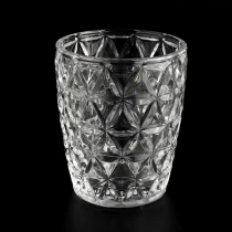 China custom diamond glass candle jar soy wax for candle making manufacturer