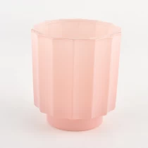 Китайський Розкішна рожева вертикальна скляна банка 4-6 унцій для домашнього декору оптом виробник