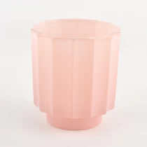 Kína. Lúxus 4oz-6oz bleik lóðrétt glerkrukka fyrir heimilisskreytingar í lausu Framleiðandi