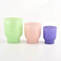 Tsina Hot sale 200ml 370ml customized color step glass jar para sa pakyawan Manufacturer