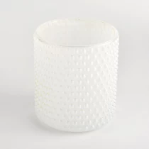China Fill 8oz scented wax dot glass candle holders manufacturer