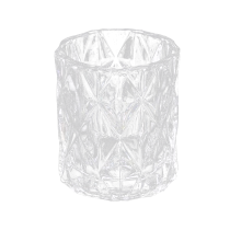 porcelana Velas transparentes personalizadas Tarro de vela en relieve de vidrio a granel fabricante