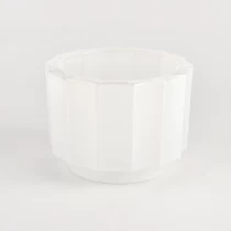 porcelana Envase de vela de vidrio escalonado blanco para decoración del hogar al por mayor fabricante