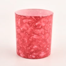 Китайський Красиві трояндові червоні 30cl скляні свічники оптом на замовлення виробник
