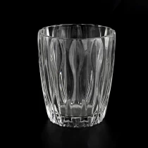 Chine Pots de bougie en verre transparent uniques Bougeoirs en verre de 8 oz fabricant