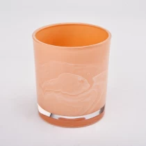 Chine 8oz 300ml vase de bougie en verre de couleur marbre pot de bougie de luxe fabricant