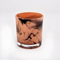 الصين وعاء شمعة زجاجي 8 أوقية فريد مع لوحة جميلة الصانع