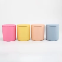 China colored material cement concrete candle vessel with lid manufacturer