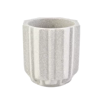 China 13oz 370ml concrete candle containers gear-shaped design manufacturer