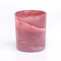 An tSín Soithí Coinnle Gloine Saincheaptha Mórdhíola 8oz Jar Coinnle Gloine Péinteáil Dathúla Gloine Candle déantóir