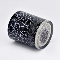 China Wholesale Black Cracks Glass Candle Jar manufacturer