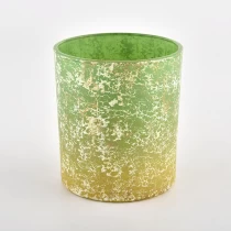 China Unique Ombre Color Glass Candle Holders manufacturer