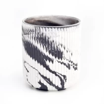 Čínsky Mramorové keramické poháre na sviečky Veľkoobchodný dodávateľ farebných keramických nádob na sviečky výrobca