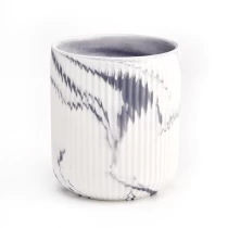 porcelana Jarra de cerámica estriada de colores mezclados en blanco y negro. fabricante