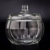 Kína. heit útsala 500ml graskerlaga kertakrukkur úr gleri með loki Framleiðandi