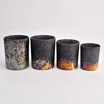China Hot sale customized size 2oz to 20oz  glass candle holder with newly deco for supplier manufacturer