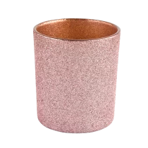 China Wholesale custom luxury pink frosted glass candle jars manufacturer