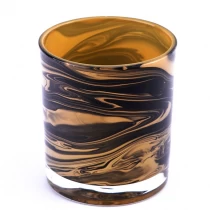 Κίνα hot sale Βάζα κεριών 10oz από διαφανές γυαλί με έργα τέχνης κατασκευαστής
