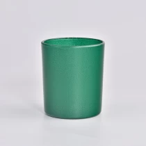 porcelana Venta al por mayor, tarros de velas de cristal para decoración del hogar, recipiente de vela de cristal verde popular fabricante