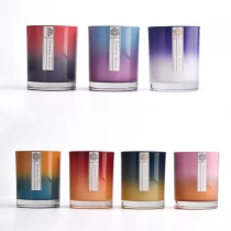 China contrast color thick wall glass jar manufacturer