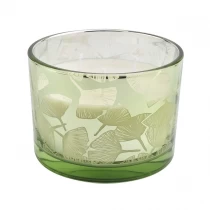 China 16oz glass candle vessels large capacity glaas jar with laser pattern wholesale manufacturer