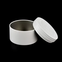porcelana tarro de vela de lata de metal blanco con tapa fabricante
