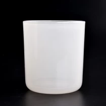 China wholesale candle jar white glass with round bottom candle vessels manufacturer