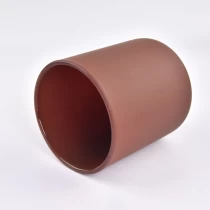 porcelana Proveedor de tarros de cristal de vela mate marrón vacío personalizado fabricante