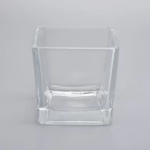 porcelana Frascos de vidrio cuadrados transparentes de gran capacidad al por mayor fabricante
