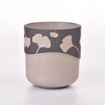 Chine Pots à bougies en céramique à motif de fleurs de Sunny fabricant