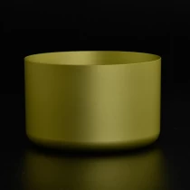 China hot sale matte golden aluminum cup candle vessel metal manufacturer