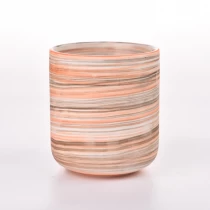 porcelana Efecto pintado de color de lujo al por mayor en el tarro de vela de cerámica de 10 oz 12 oz para decoración del hogar fabricante